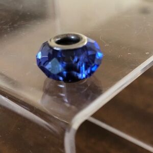 Brighton Spacer Charm Sapphire Blue Color Semi Transparent Vintage Retired